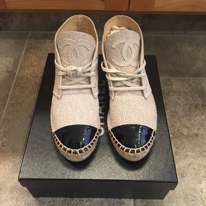 2015 Chanel Crackle High Top Espadrille